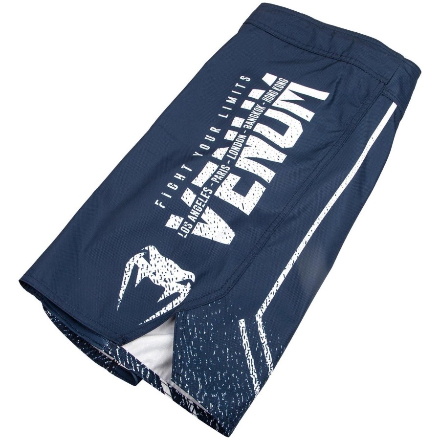 venum signature fightshorts - marineblåhvid