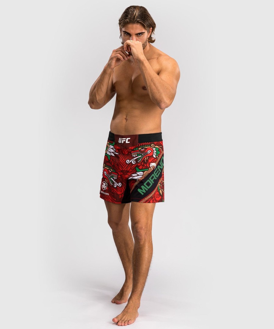 herre ufc unrivaled by venum rød brandon moreno short fit kampshorts