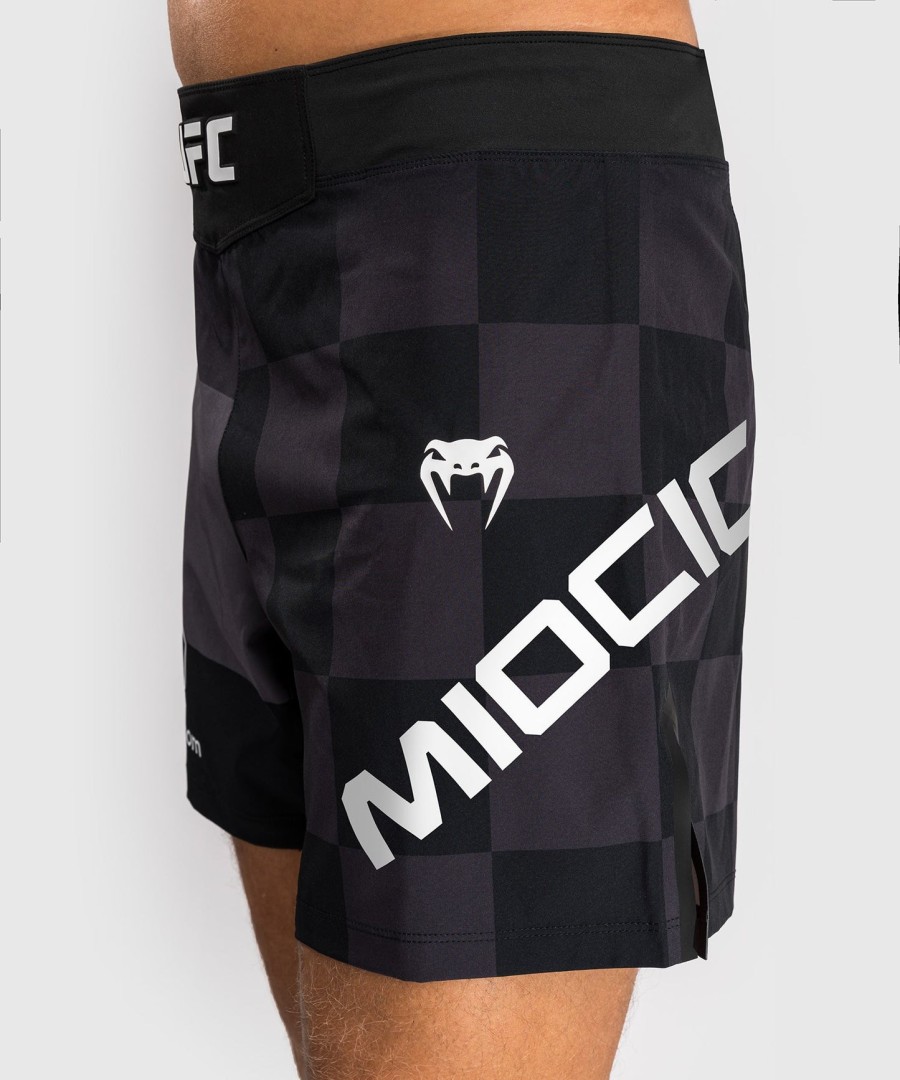 herre ufc unrivaled by venum black stipe miocic short fit fight shorts