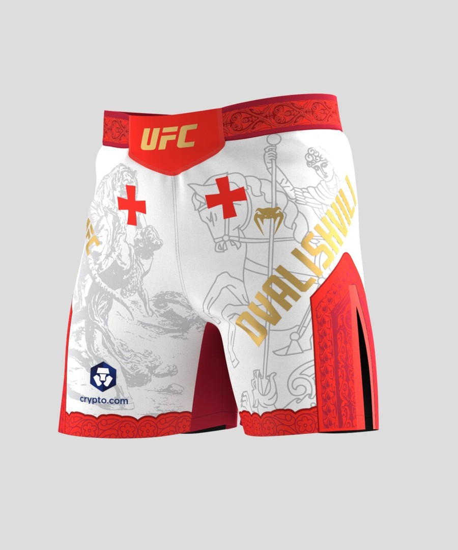 herre ufc unrivaled by venum hvid merab dvalishvili short fit kampshorts