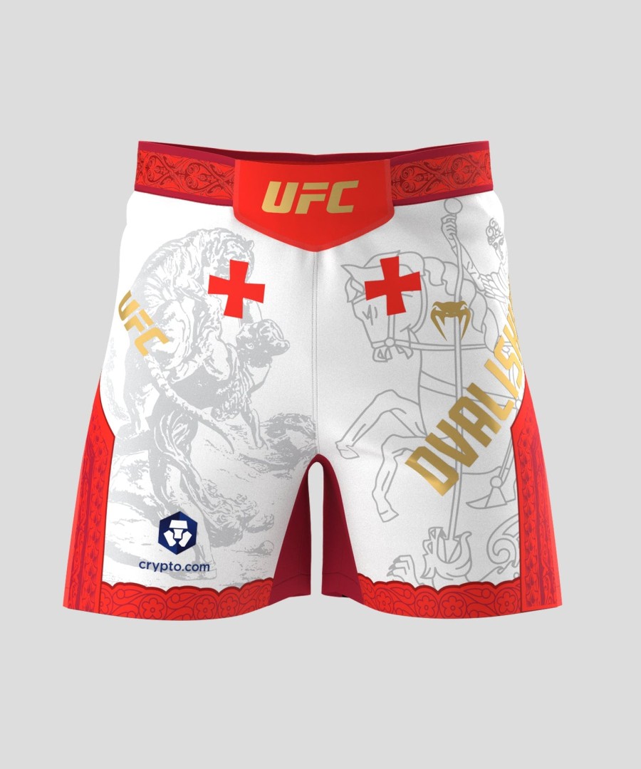 herre ufc unrivaled by venum hvid merab dvalishvili short fit kampshorts