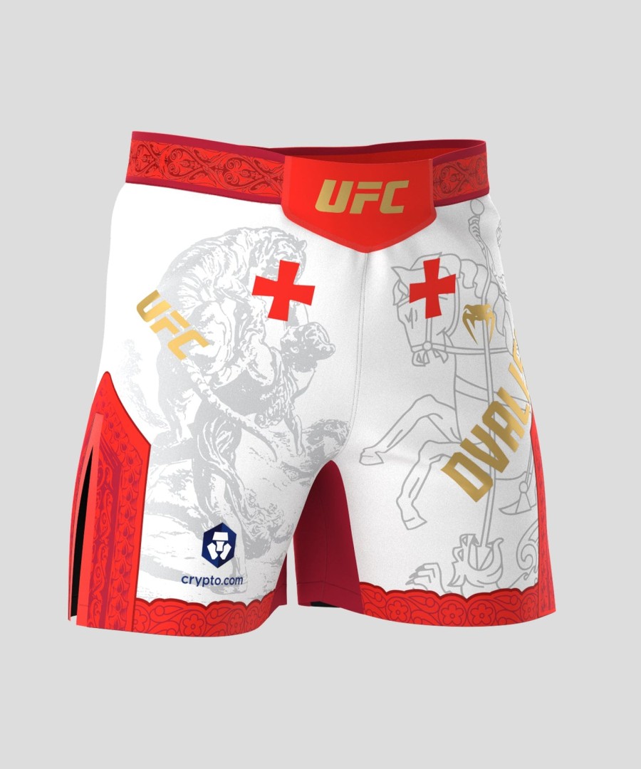 herre ufc unrivaled by venum hvid merab dvalishvili short fit kampshorts