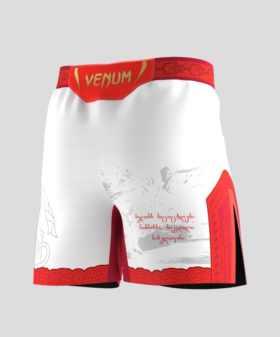 herre ufc unrivaled by venum hvid merab dvalishvili short fit kampshorts