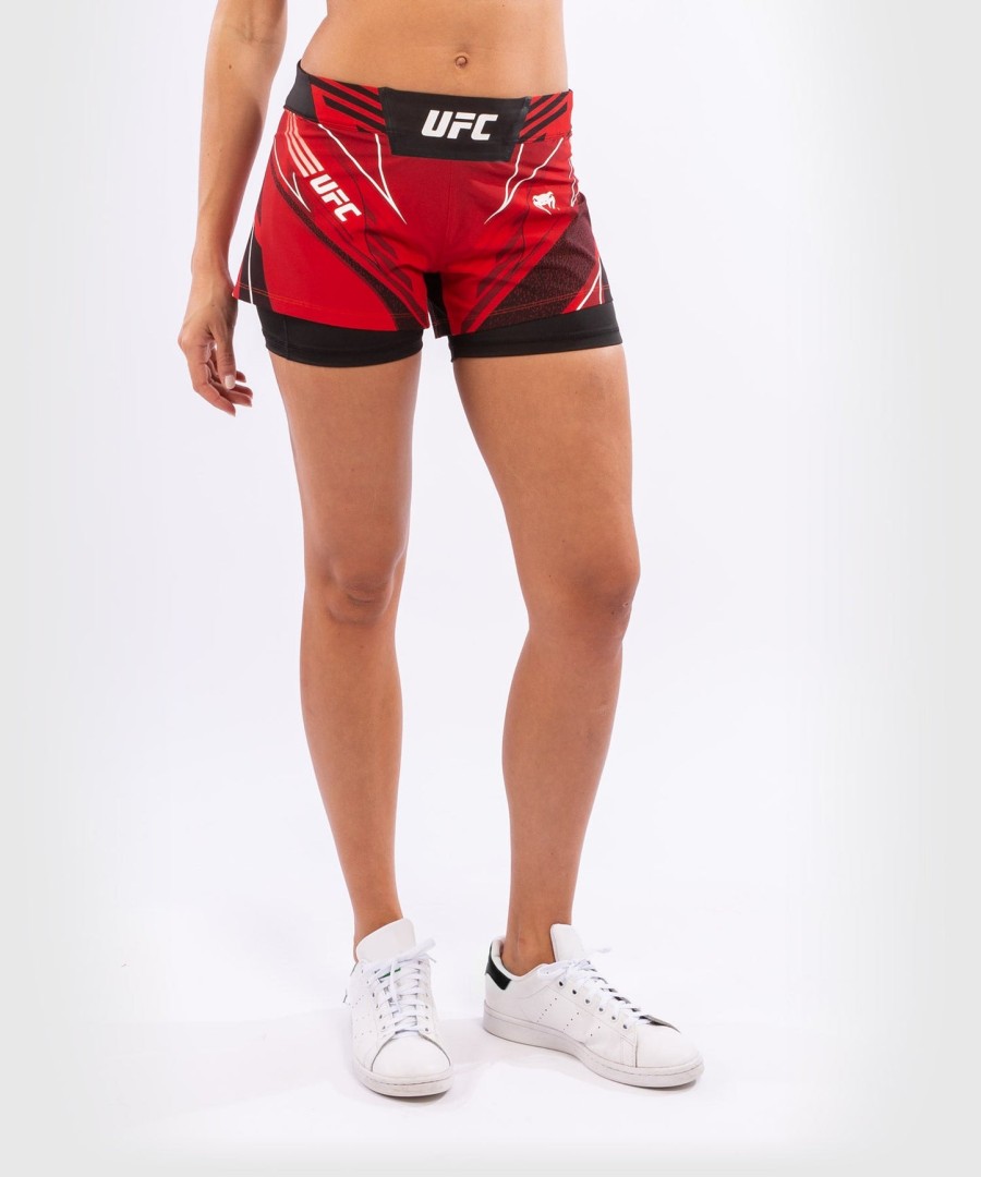 ufc venum authentic fight night dameshorts - kort pasform - rød