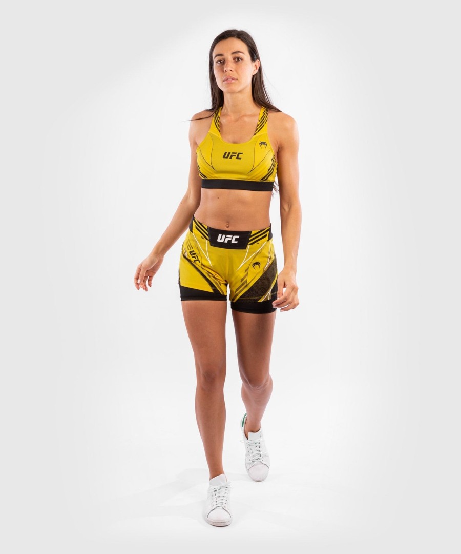 ufc venum authentic fight night dameshorts - kort pasform - gul