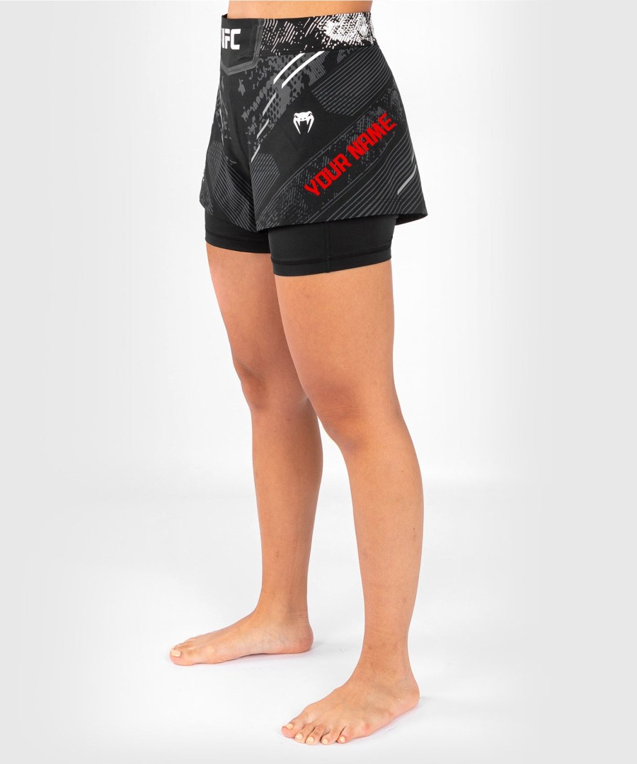 ufc adrenaline af venum personlige autentiske fight night kvinder kampshorts - sort