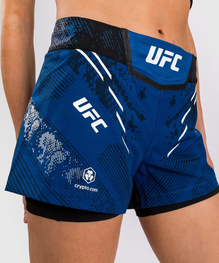 ufc adrenaline by venum personlige autentiske fight night kvinder kampshorts – blå