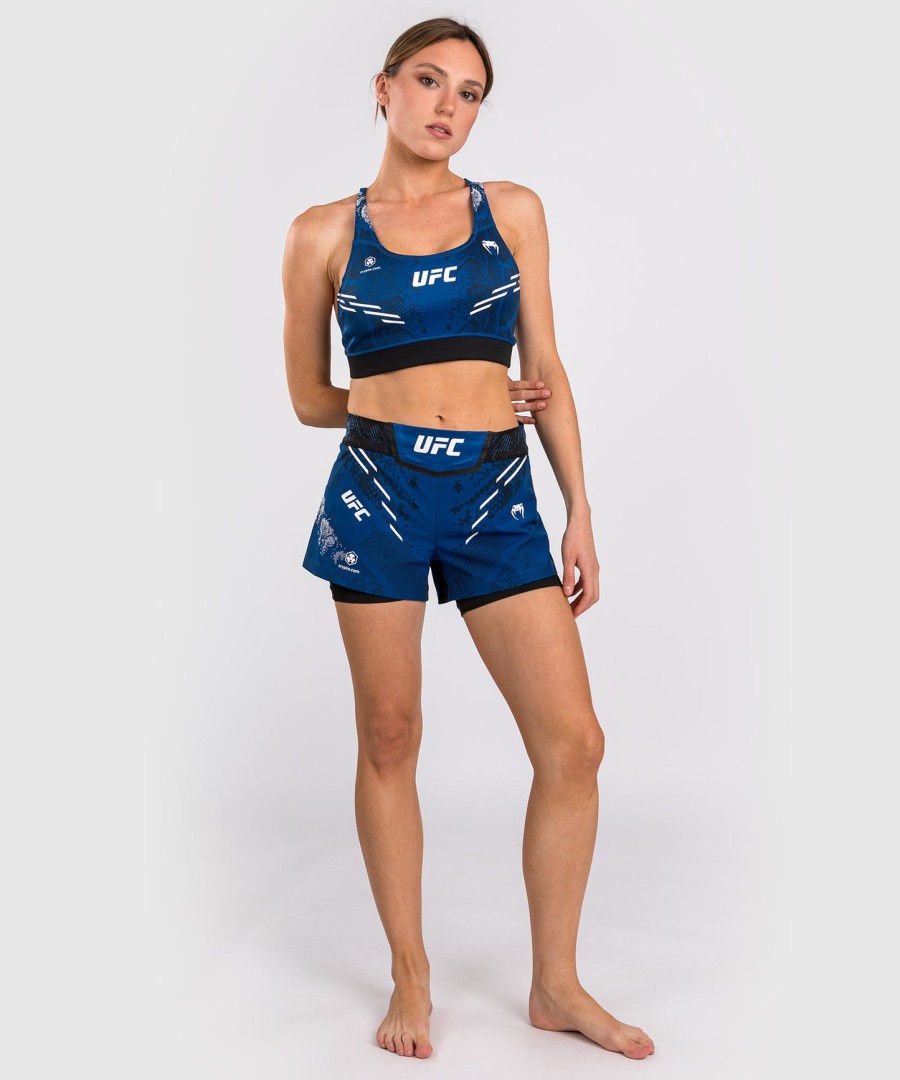 ufc adrenaline by venum personlige autentiske fight night kvinder kampshorts – blå