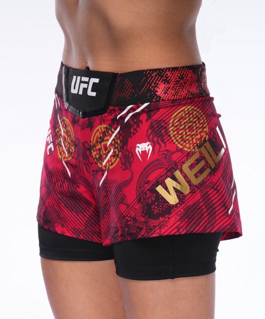 kvinder ufc uovertruffen af venum red zhang weili kampshorts