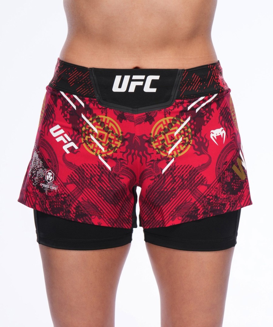 kvinder ufc uovertruffen af venum red zhang weili kampshorts