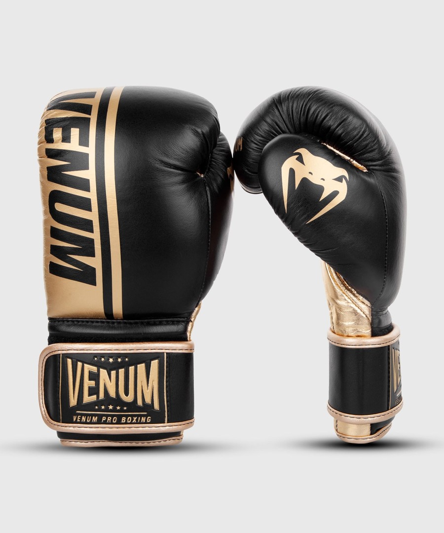 venum shield pro boksehandsker velcro - sortguld