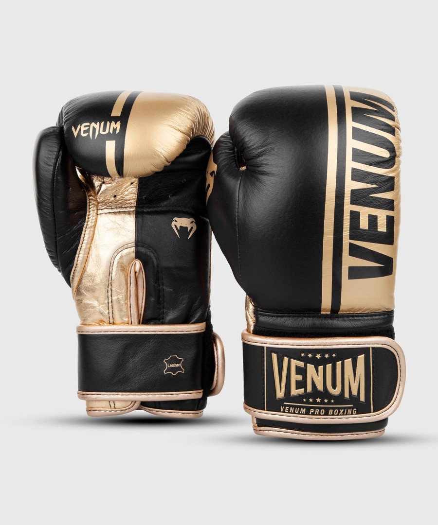 venum shield pro boksehandsker velcro - sortguld