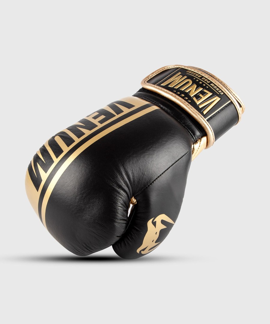 venum shield pro boksehandsker velcro - sortguld