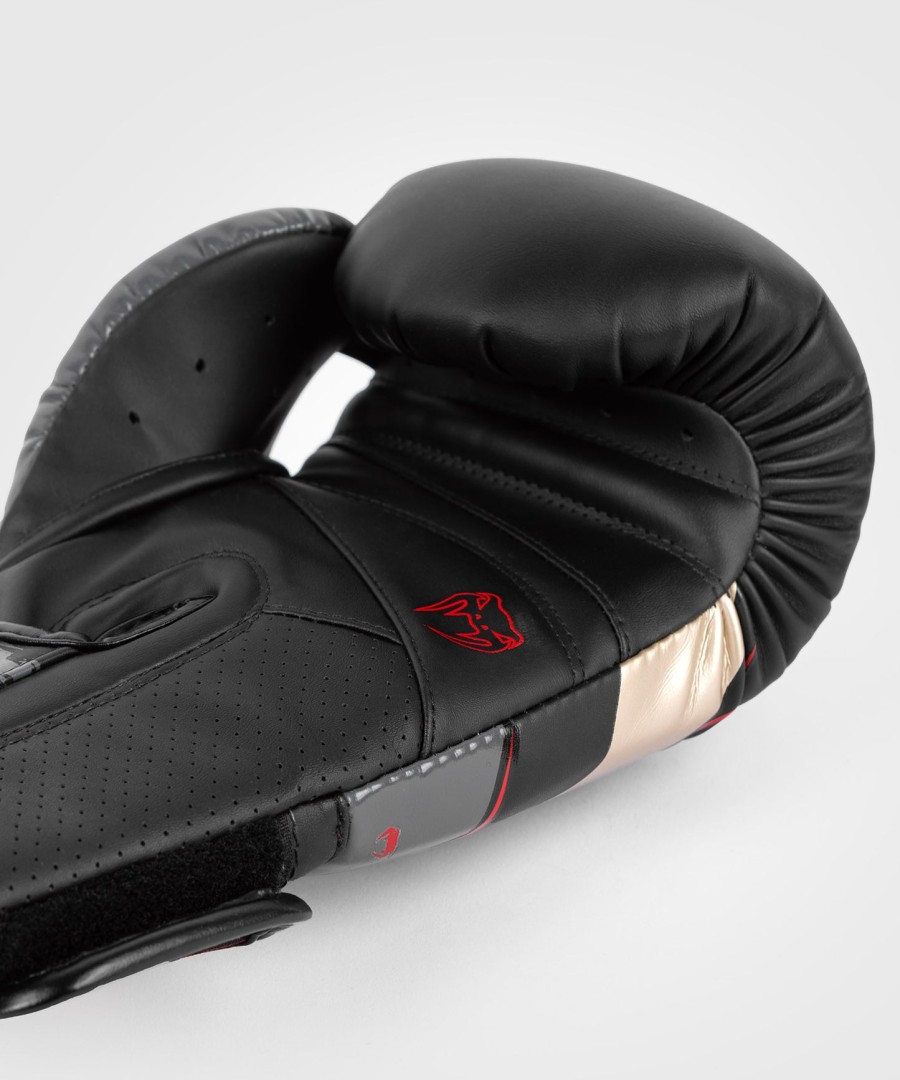 venum elite evo boksehandsker - sortguldrød
