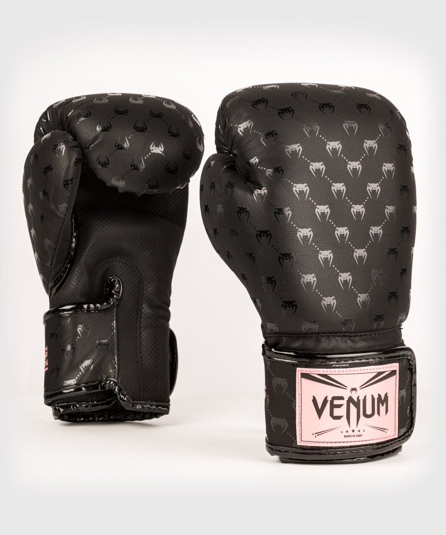 venum impact monogram boksehandsker - sortpink guld