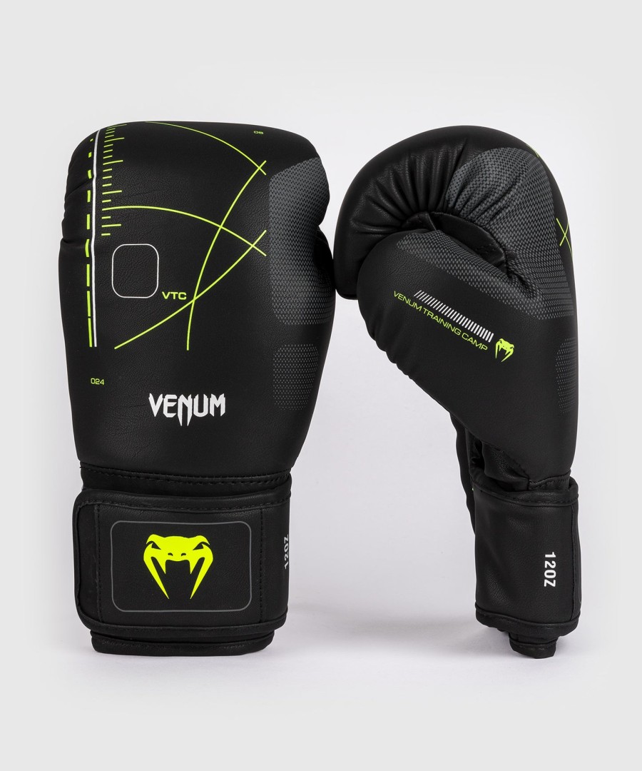 venum training camp 4.0 boksehandsker - sortneongrøn