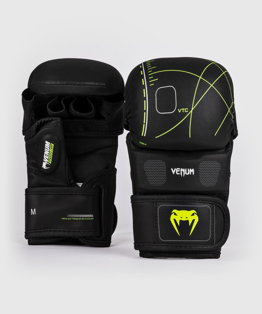 venum training camp 4.0 sparringshandsker - sortneo grøn