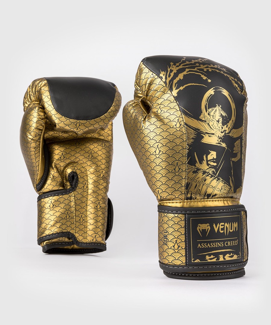 venum x assassin creed shadows boksehandsker - sortguld