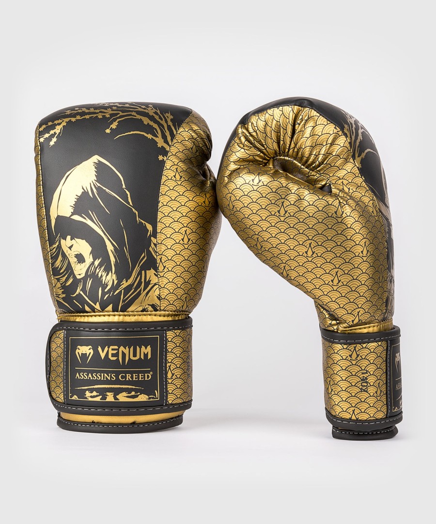 venum x assassin creed shadows boksehandsker - sortguld