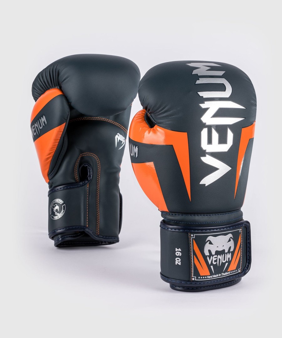 venum elite boksehandsker - marineblåsølvorange