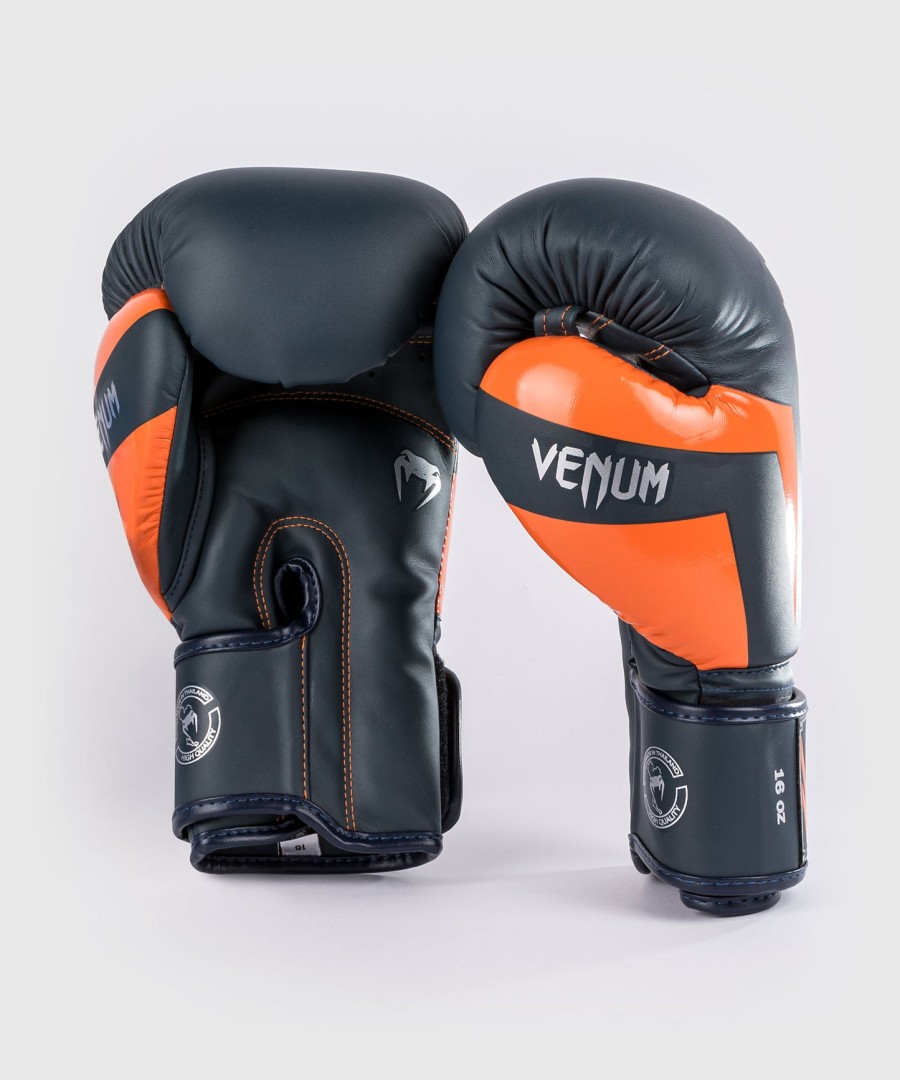 venum elite boksehandsker - marineblåsølvorange