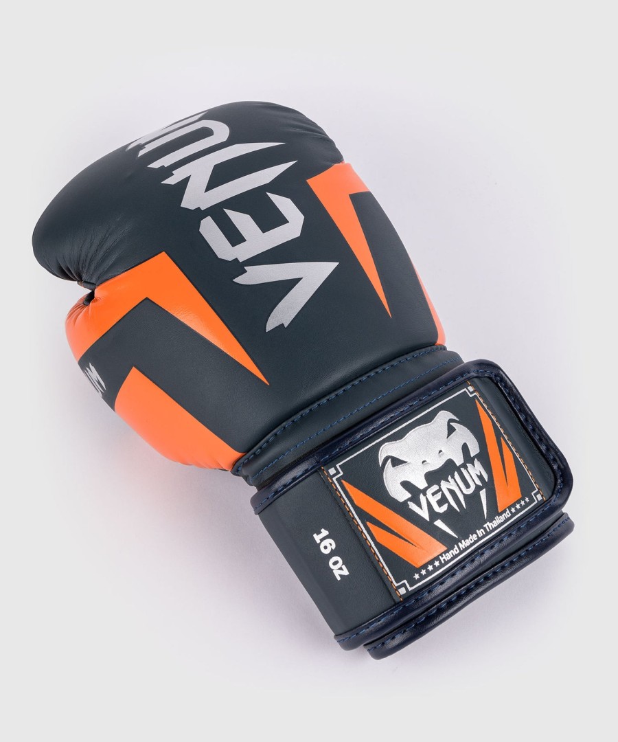venum elite boksehandsker - marineblåsølvorange