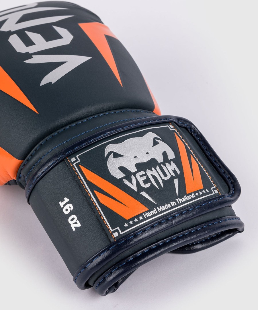 venum elite boksehandsker - marineblåsølvorange