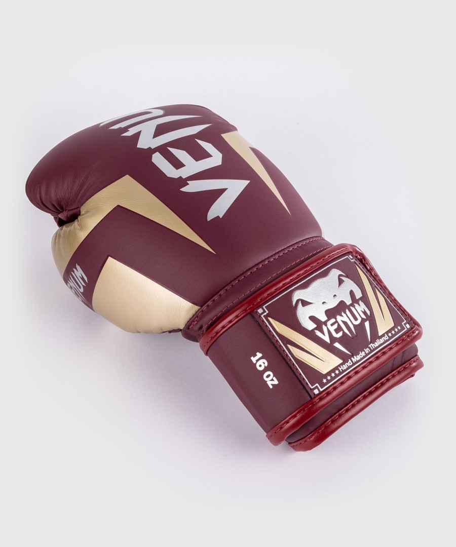 venum elite boksehandsker - bordeauxguld