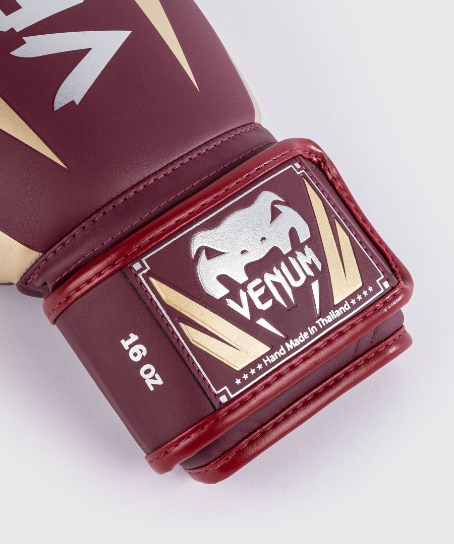 venum elite boksehandsker - bordeauxguld