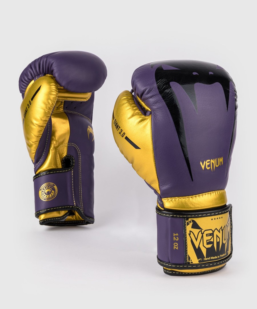 venum giant 3.0 boksehandsker - mørkelillaguld - specialudgave