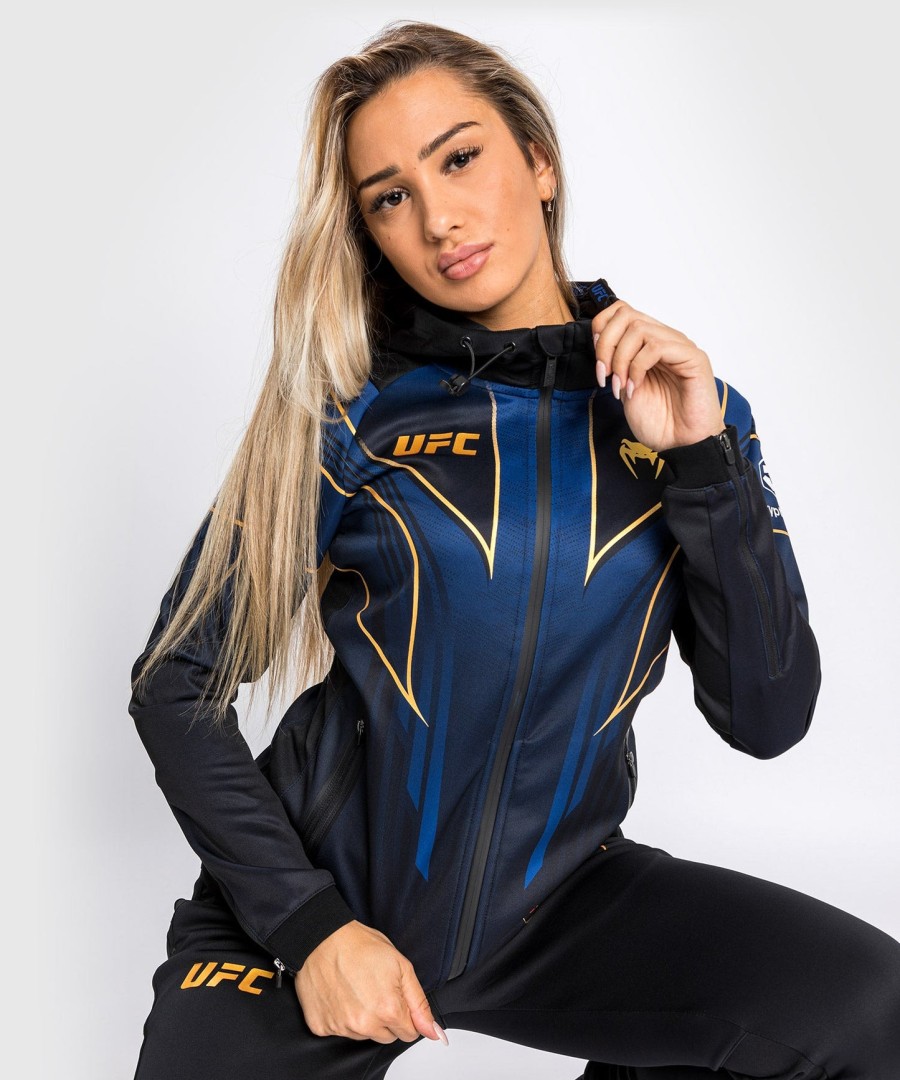 ufc authentic fight night 2.0 kit af venum kvinders walkout hættetrøje - midnight edition - champion