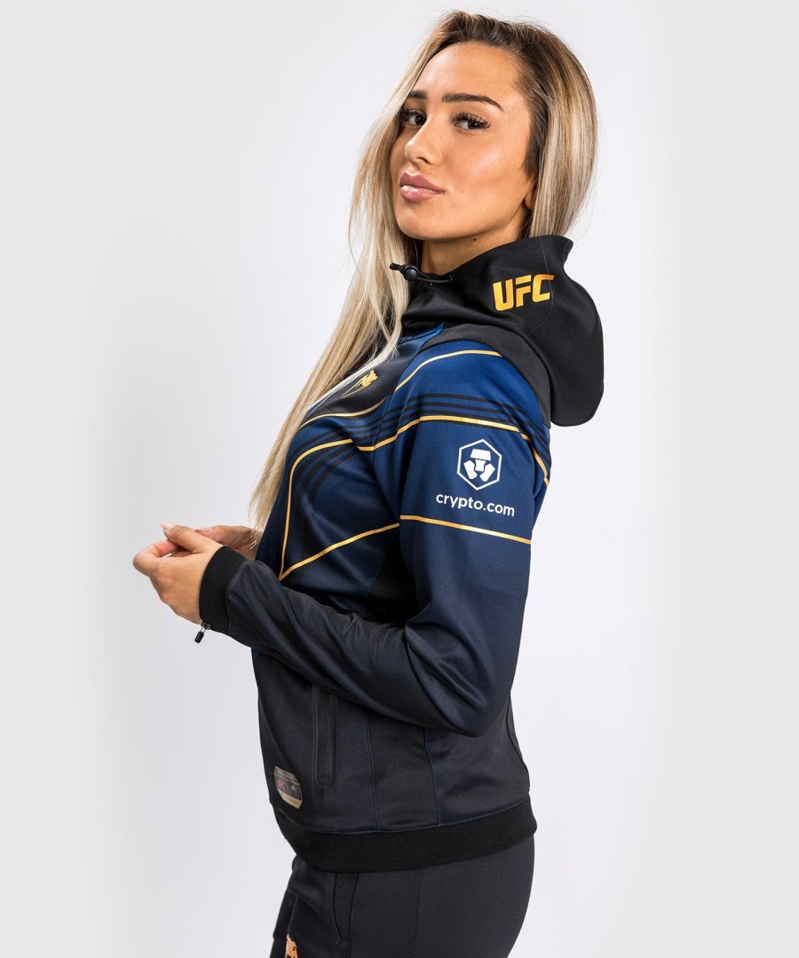 ufc authentic fight night 2.0 kit af venum kvinders walkout hættetrøje - midnight edition - champion