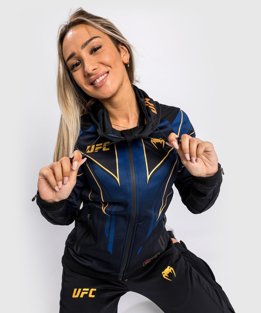 ufc authentic fight night 2.0 kit af venum kvinders walkout hættetrøje - midnight edition - champion