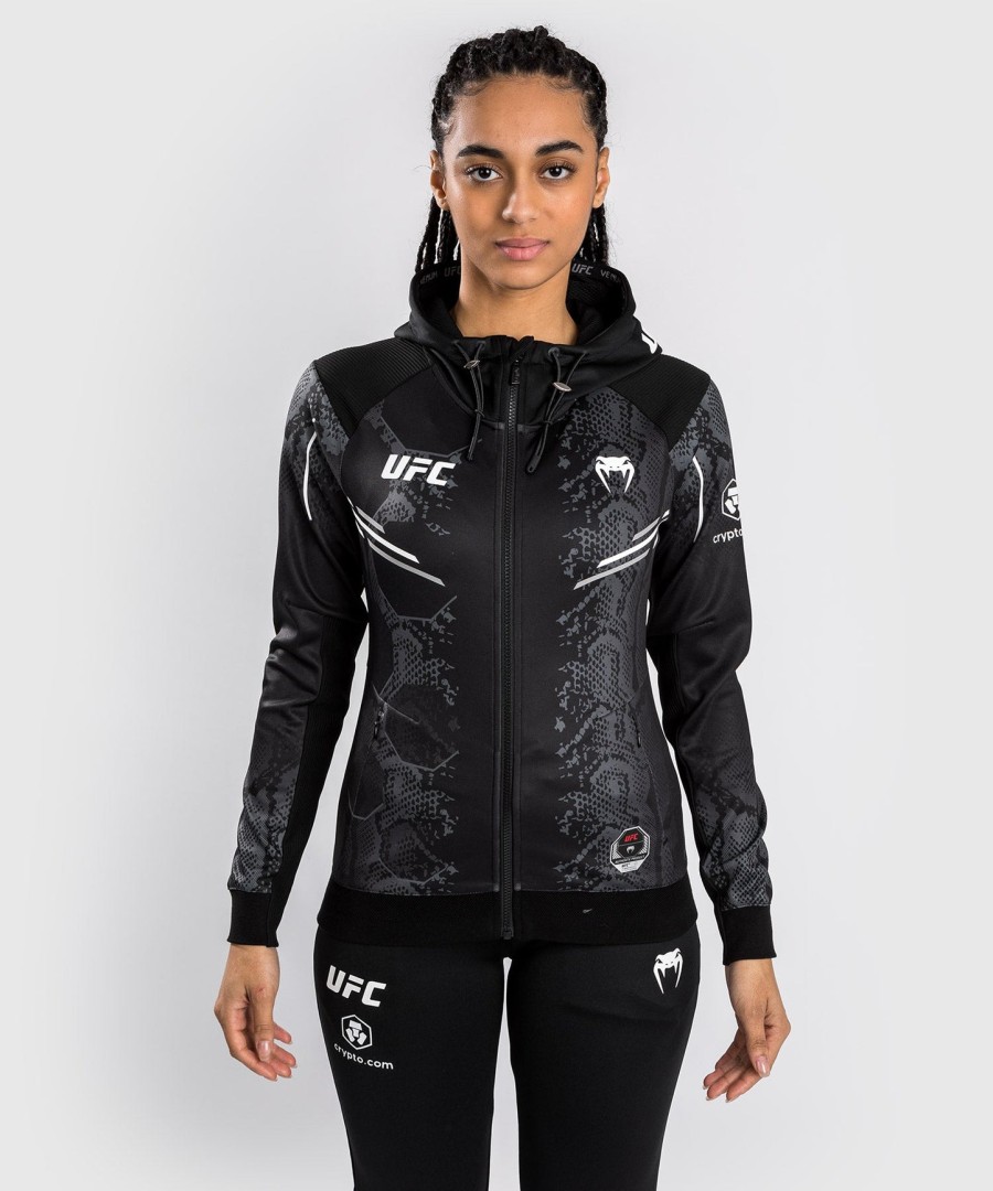 ufc adrenaline by venum authentic fight night womens walkout-hættetrøje - sort