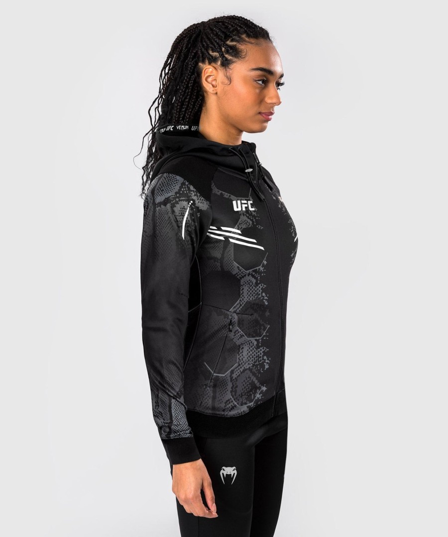 ufc adrenaline by venum authentic fight night womens walkout-hættetrøje - sort