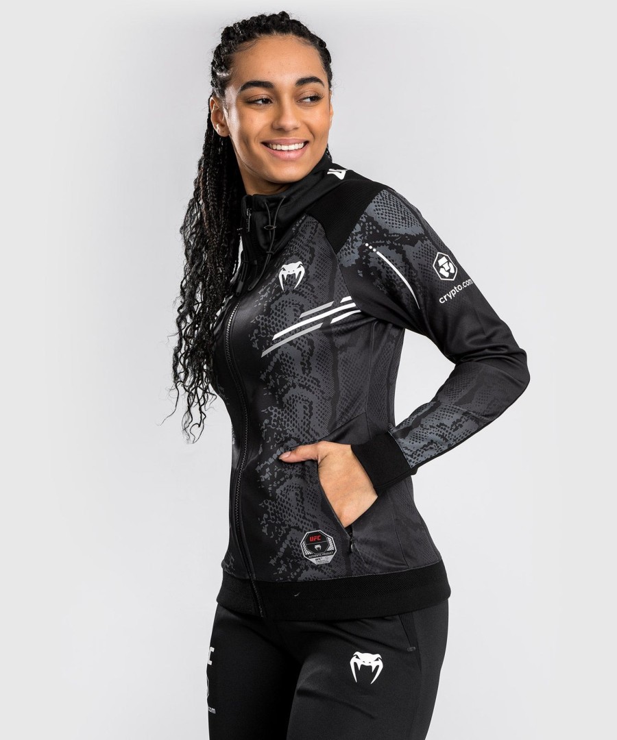 ufc adrenaline by venum authentic fight night womens walkout-hættetrøje - sort