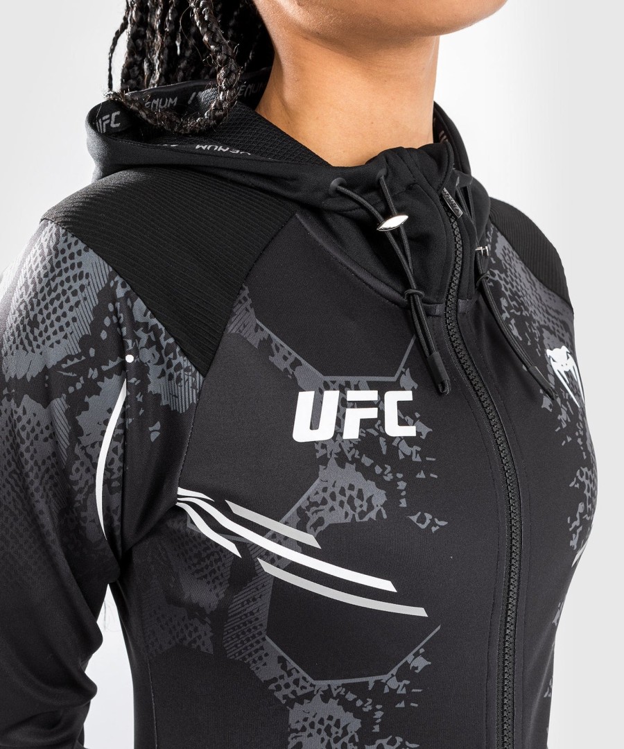 ufc adrenaline by venum authentic fight night womens walkout-hættetrøje - sort