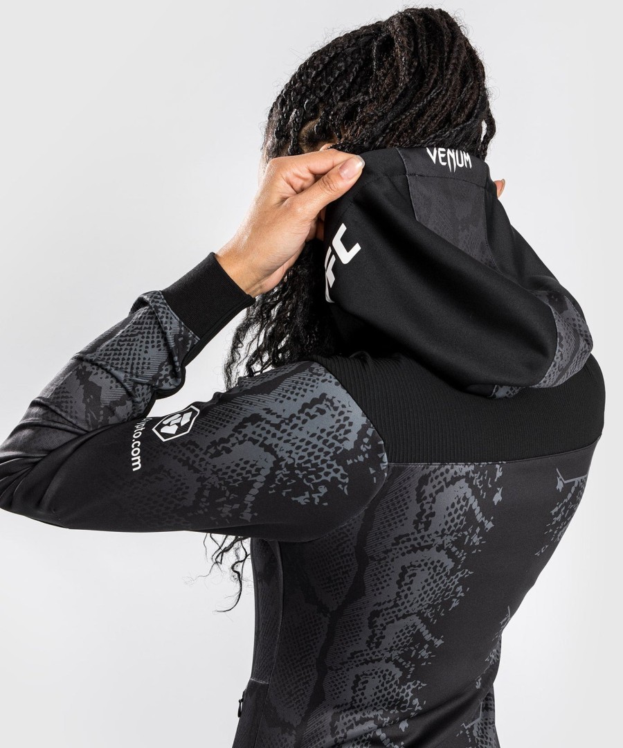 ufc adrenaline by venum authentic fight night womens walkout-hættetrøje - sort