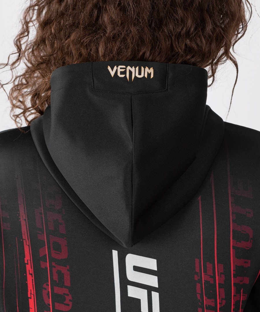 ufc venum performance institute 2.0 dame hættetrøje med lynlås - sortrød