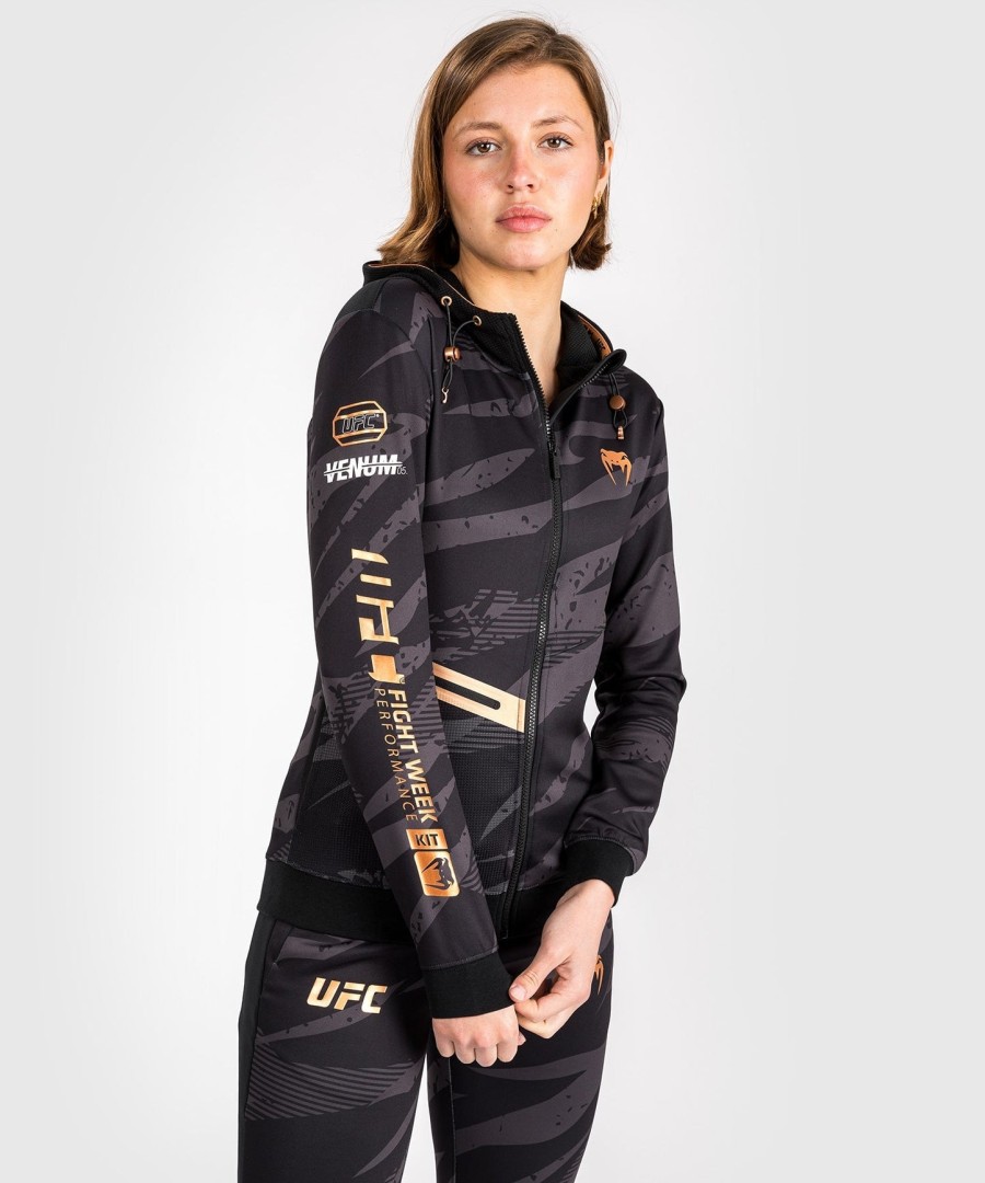 ufc adrenaline by venum fight week dame hættetrøje med lynlås - urban camo