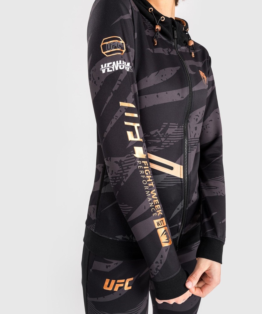ufc adrenaline by venum fight week dame hættetrøje med lynlås - urban camo