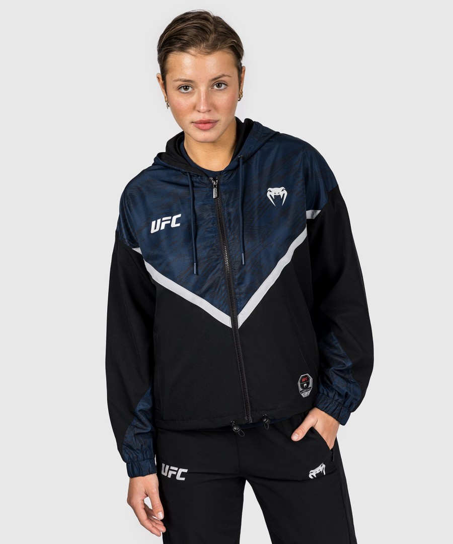 ufc fusion by venum fight week dame hættetrøje med lynlås - oceanic blue
