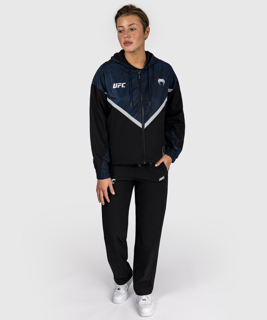 ufc fusion by venum fight week dame hættetrøje med lynlås - oceanic blue