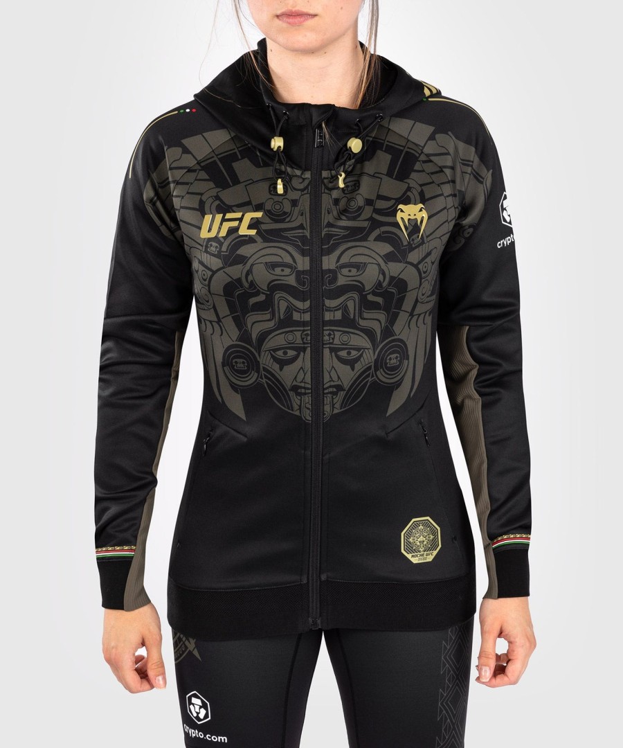 noche ufc af venum authentic fight night kvinders walkout hættetrøje - sort