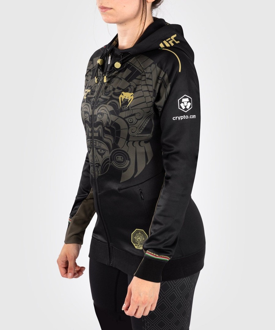 noche ufc af venum authentic fight night kvinders walkout hættetrøje - sort