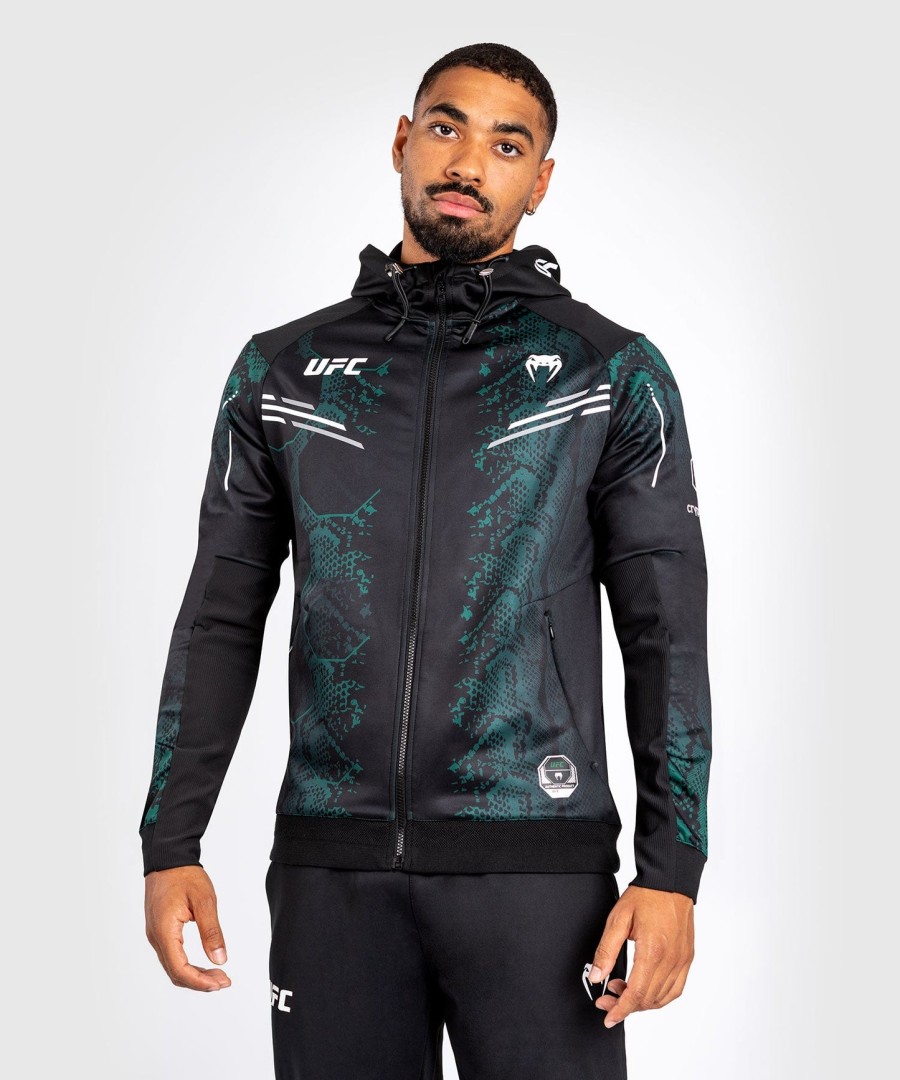 ufc adrenaline by venum authentic fight night herre walkout hættetrøje - emerald edition - grønsort