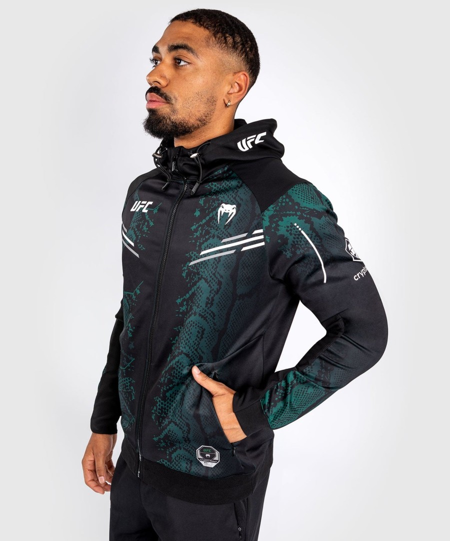 ufc adrenaline by venum authentic fight night herre walkout hættetrøje - emerald edition - grønsort