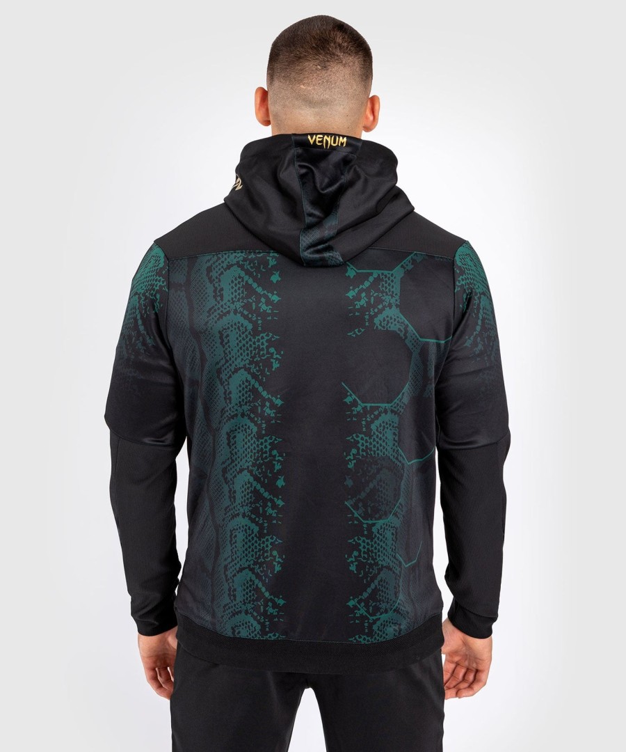 ufc adrenaline by venum authentic fight night herre walkout hættetrøje - emerald edition - grønsortguld