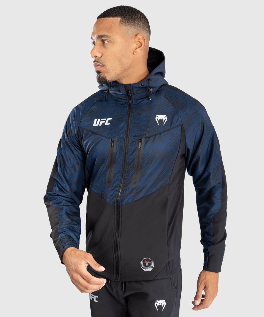 ufc fusion by venum fight week herre hættetrøje med lynlås - oceanic blue
