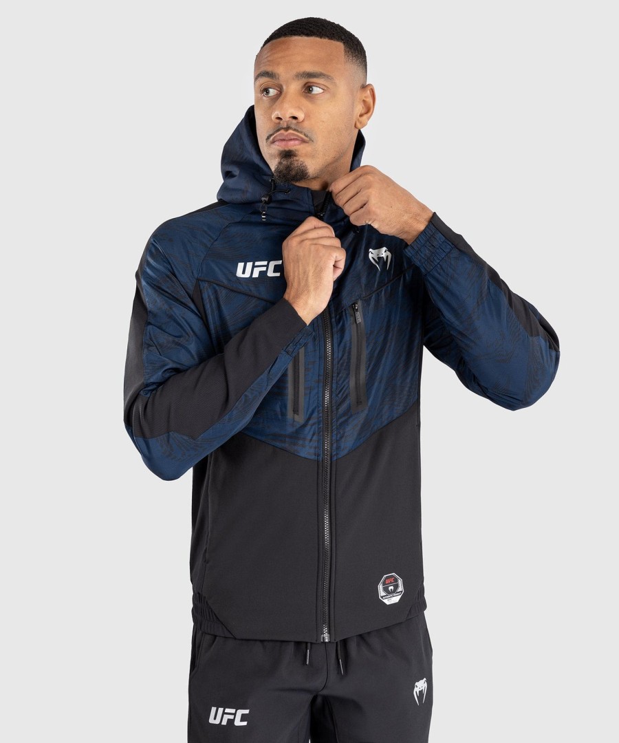 ufc fusion by venum fight week herre hættetrøje med lynlås - oceanic blue